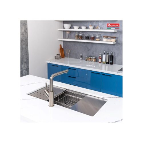 Chậu rửa bát chống xước Konox Workstation Sink – Undermount Sink KN7644SU Dekor (3)