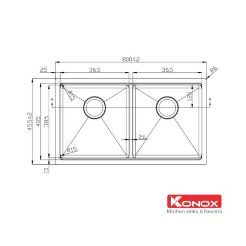 Chậu rửa bát Konox Workstation Sink – Undermount Sink KN8046DUB (1)